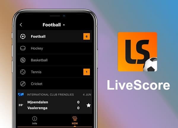 Ứng dụng tỷ số bóng đá Livescore
