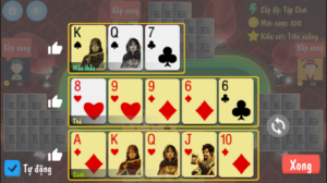 Một ví dụ về ba chi bài trong Xập xám miền Nam